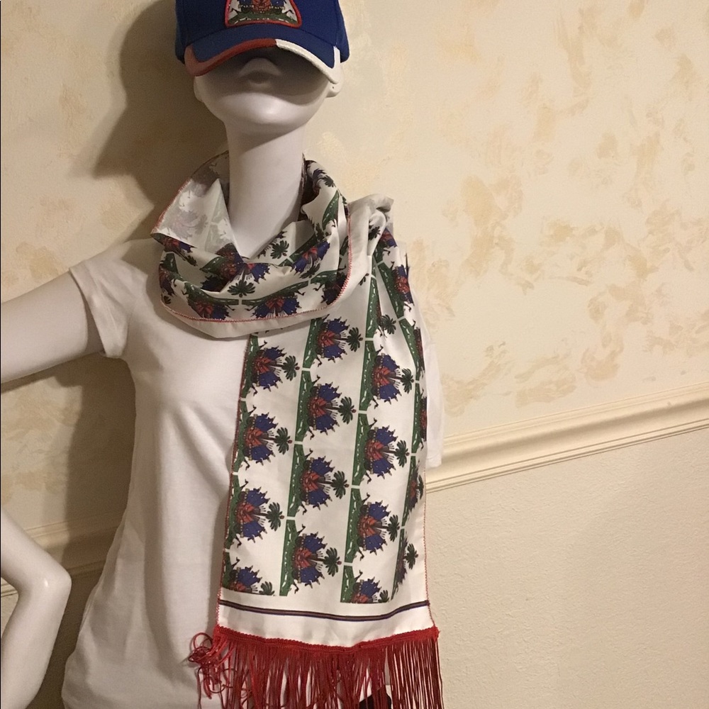 Haitian Scarf Rich Colors Unique Size 60”x 9 1/2”